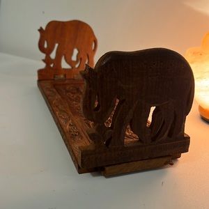 Handmade Wooden Elephant Bookshelf